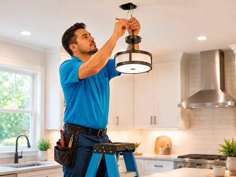 Ceiling light installation