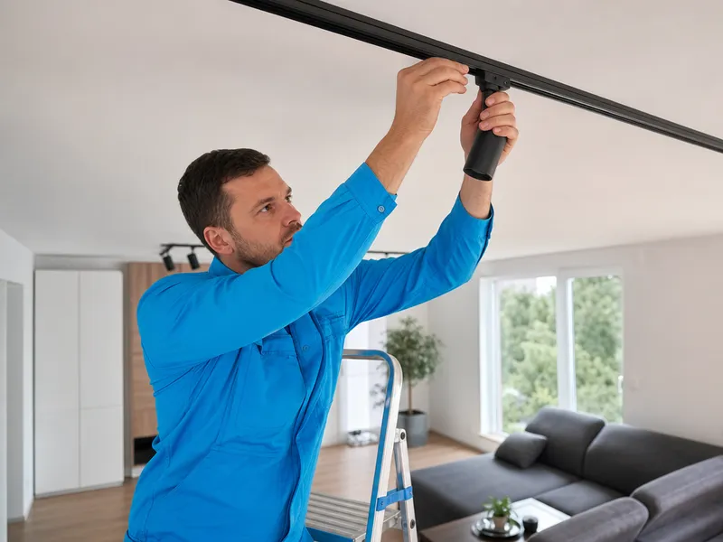 Track lighting installation