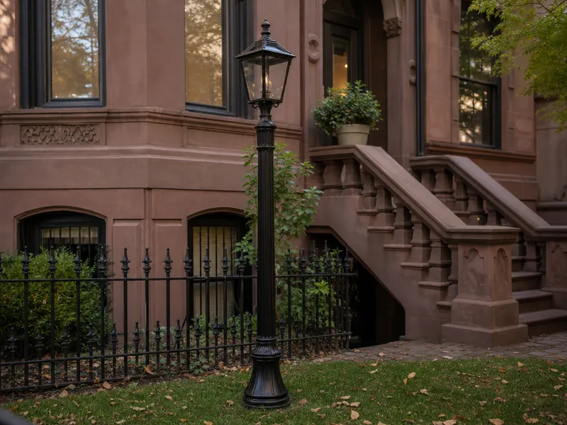 Brooklyn front yard lamp post