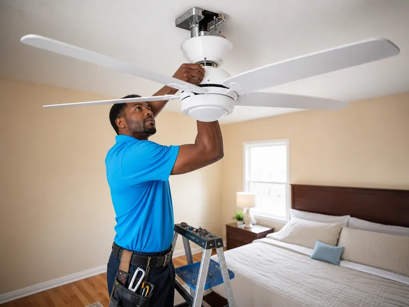 Ceiling fan installation