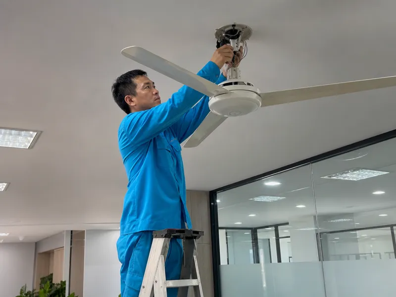 Ceiling fan installation