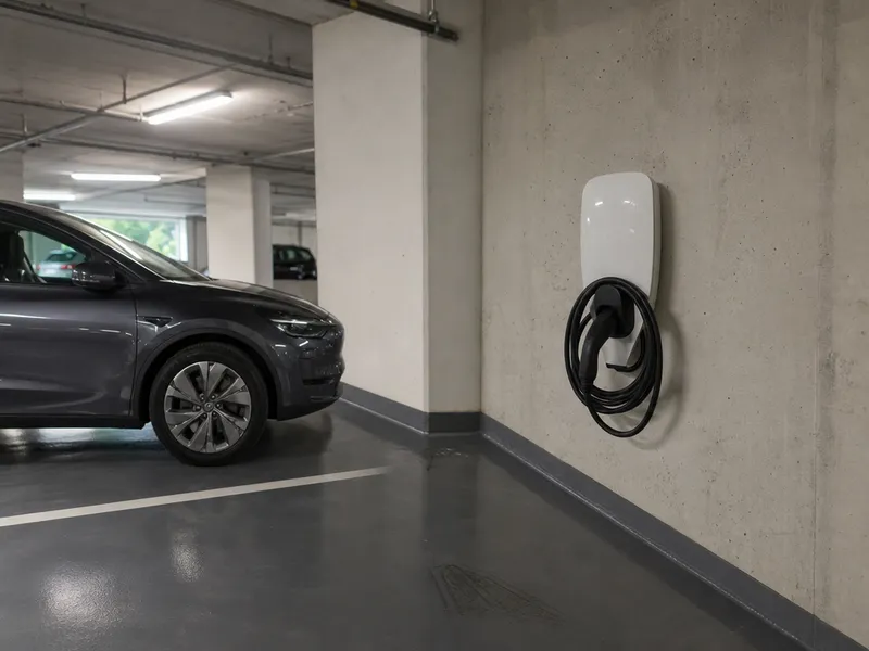 Queens parking garage EV chargers