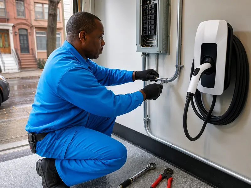 EV charger circuit installation