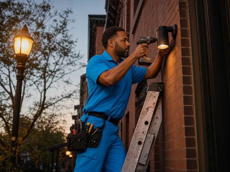 Outdoor lighting installation