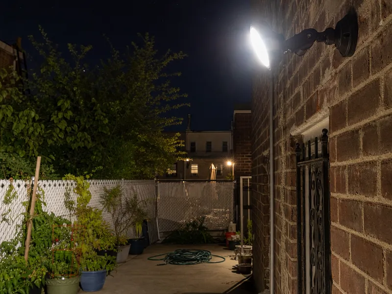 Queens townhouse backyard