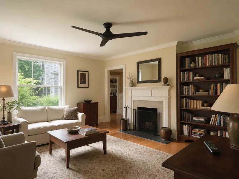 Remote-controlled ceiling fan
