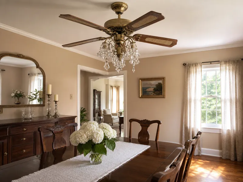 Chandelier-style fan