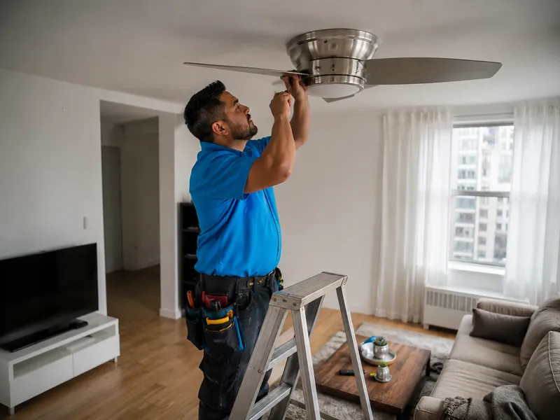 Hugger fan, Manhattan apartment