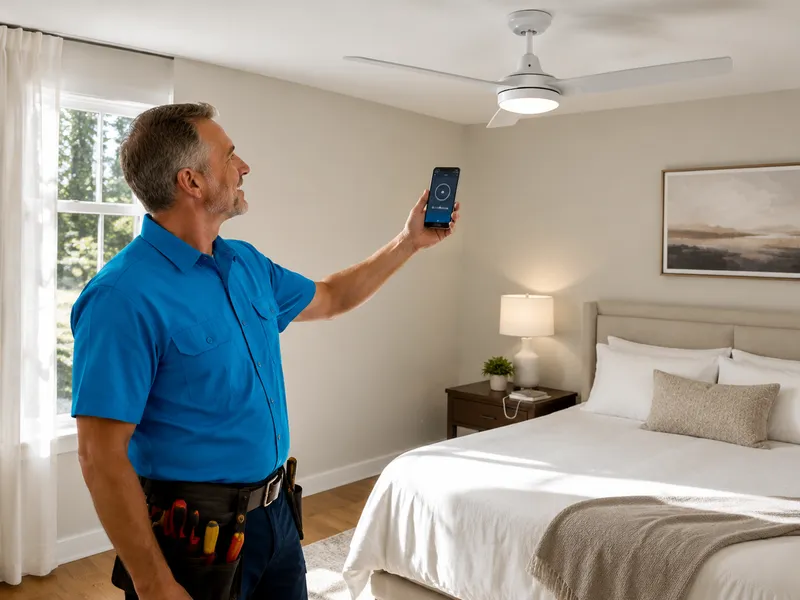 Smart fan upgrade, bedroom