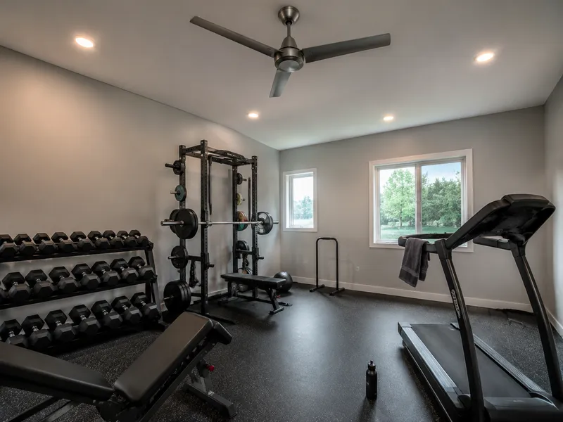 Industrial fan, home gym