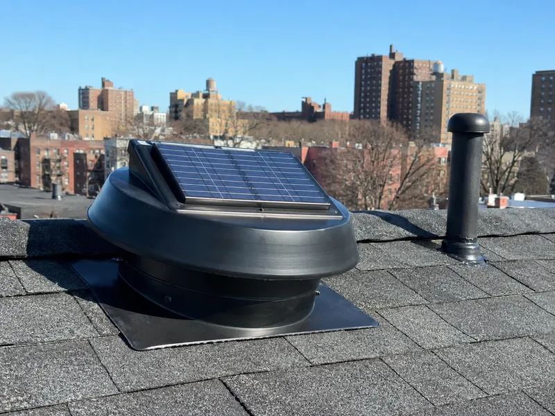 Solar-powered attic fan