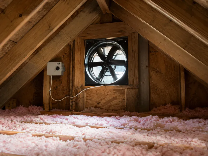 Thermostat-controlled fan