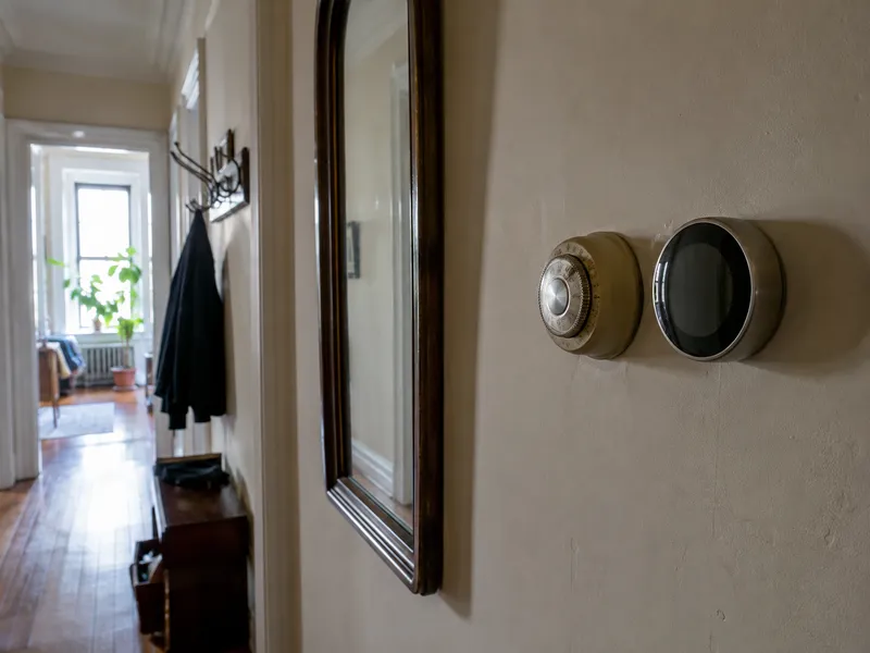 Old mercury thermostat → Nest