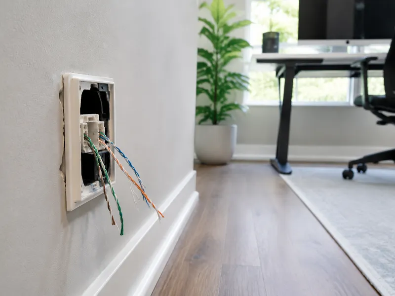 Faulty network outlet — no internet connection