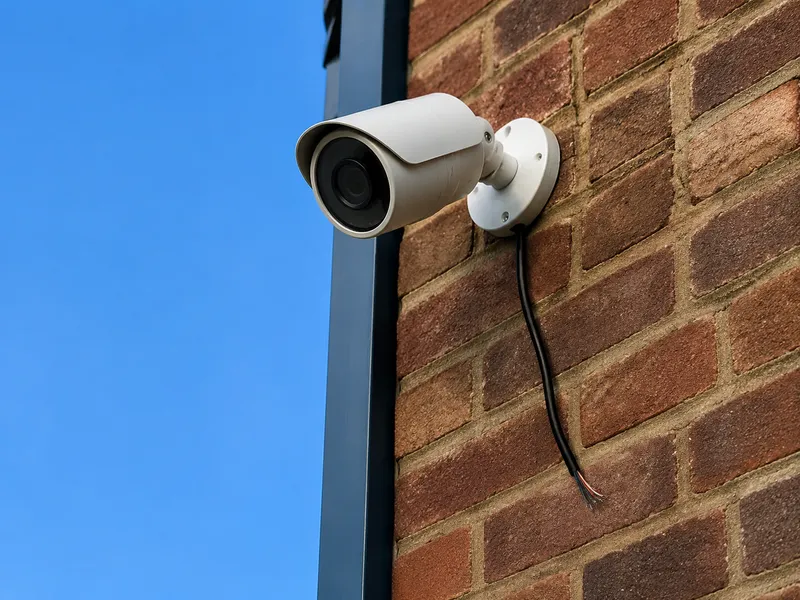 Dead security camera — no power or signal