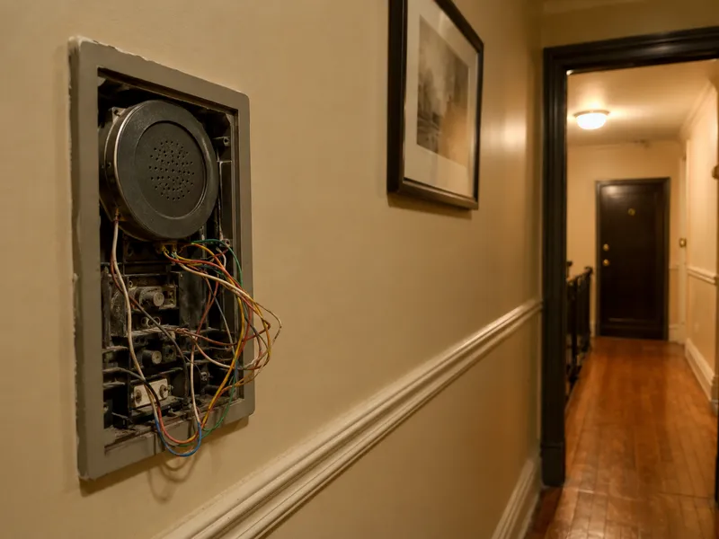 Broken intercom — no audio