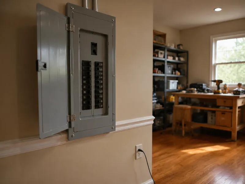 Basement workshop, main lug subpanel