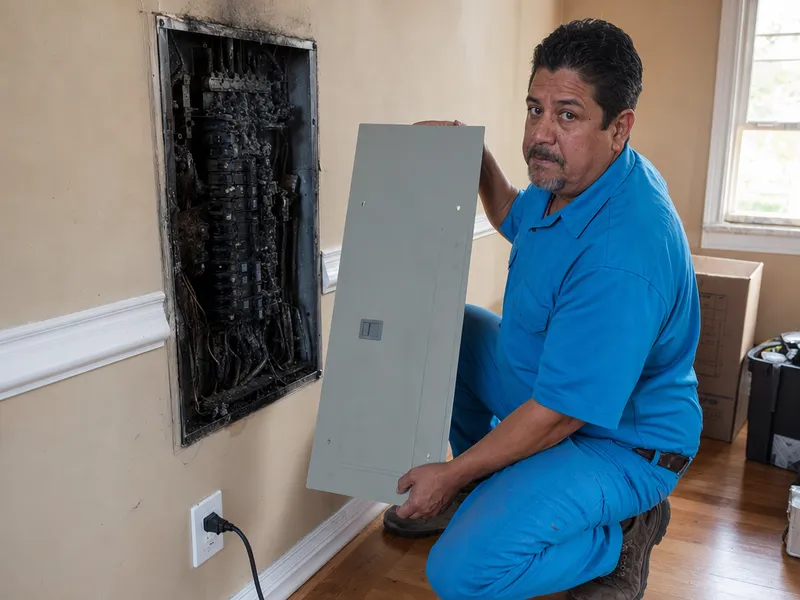 Emergency panel replacement after fire