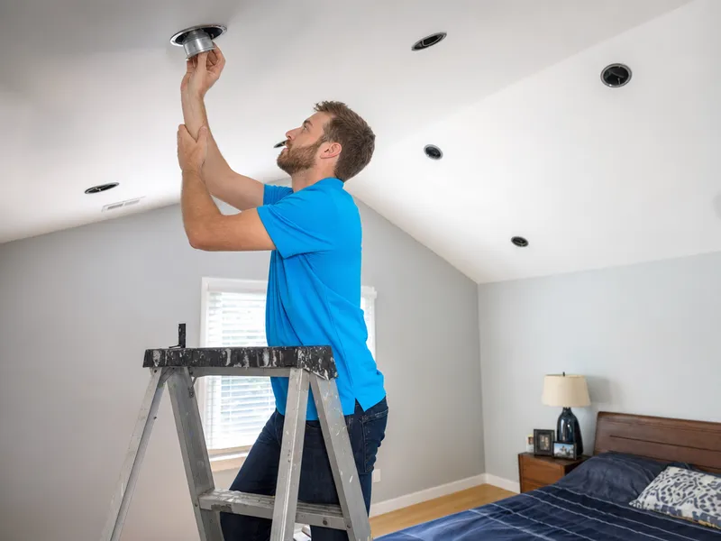 6 sloped ceiling housings for vaulted ceiling