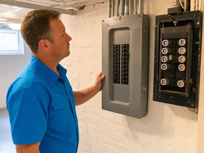 Fuse box to breaker panel replacement