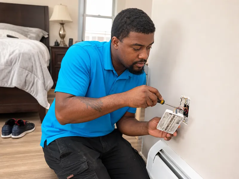 Line-voltage thermostat, Staten Island home