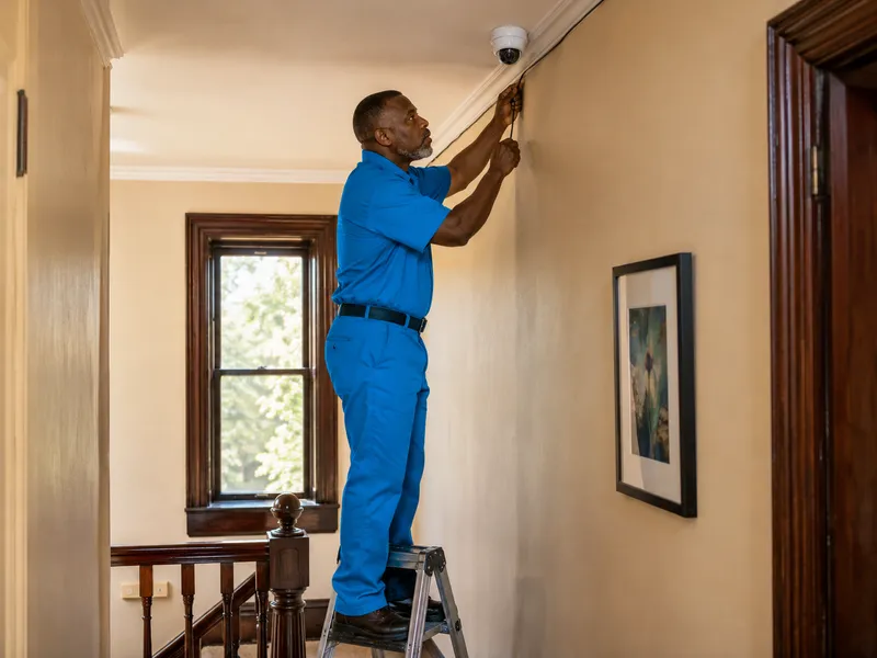 Security camera wiring