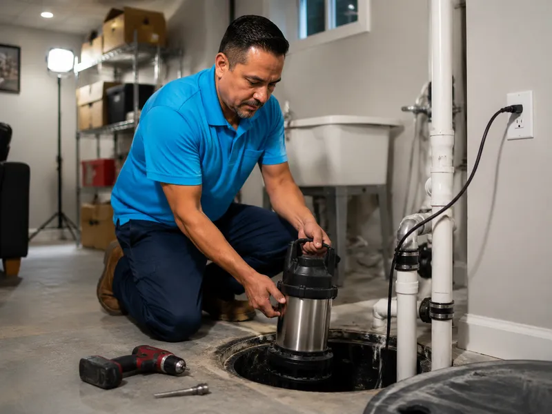 Queens basement sump pump