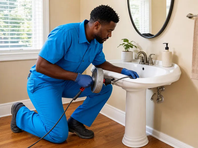 Bathroom drain cleaning