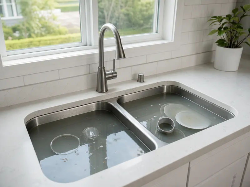 Clogged kitchen sink