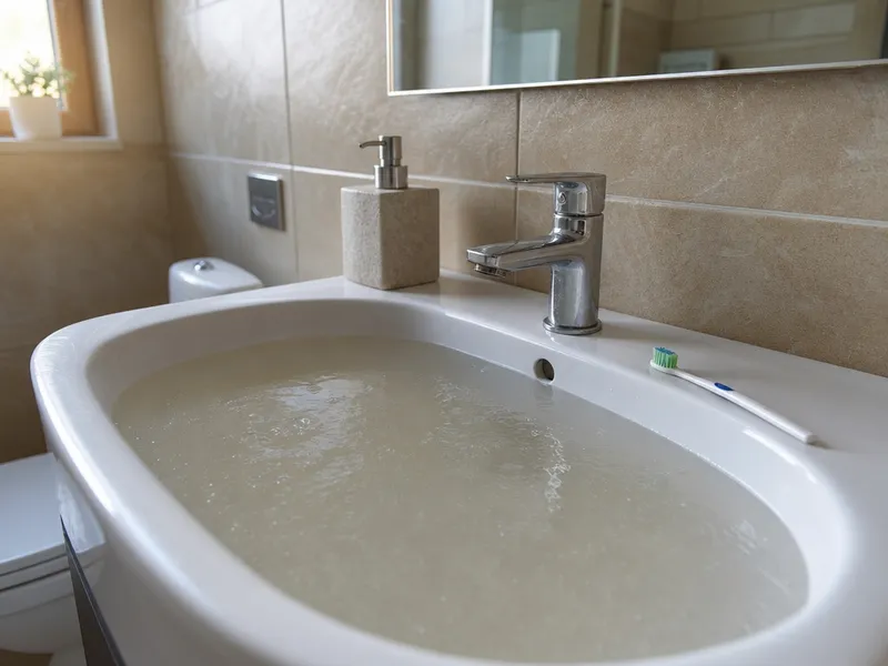 Clogged bathroom sink