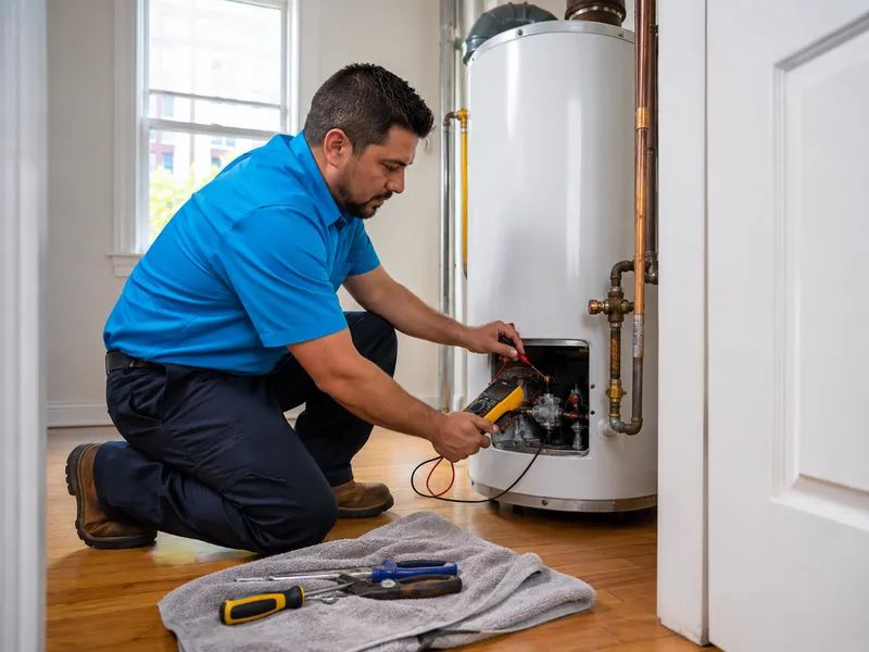Gas water heater repair