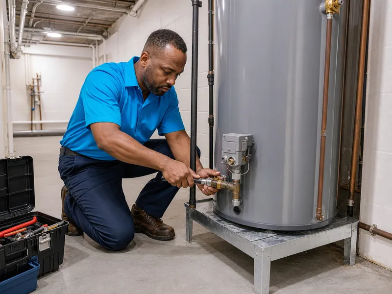 Gas water heater installation
