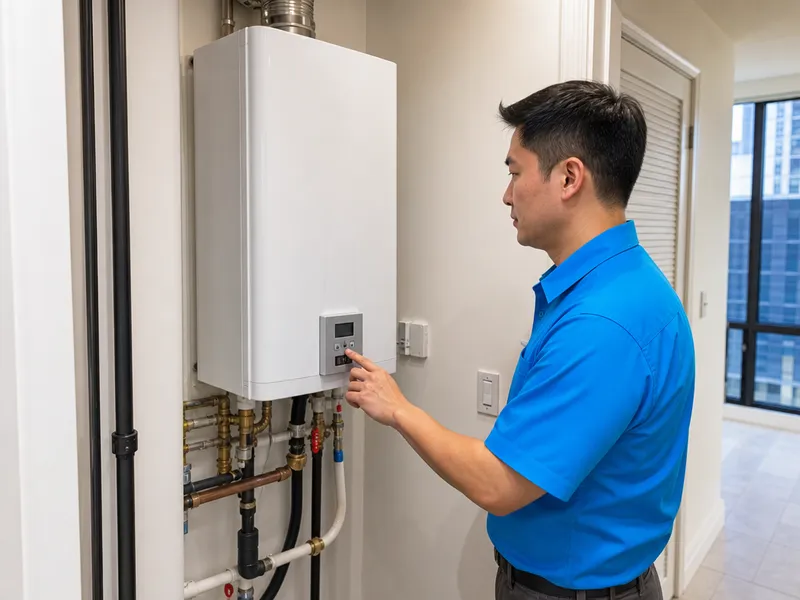 Tankless gas water heater service
