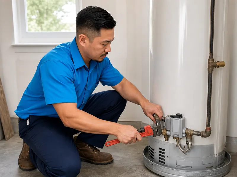 Gas water heater gas valve replacement