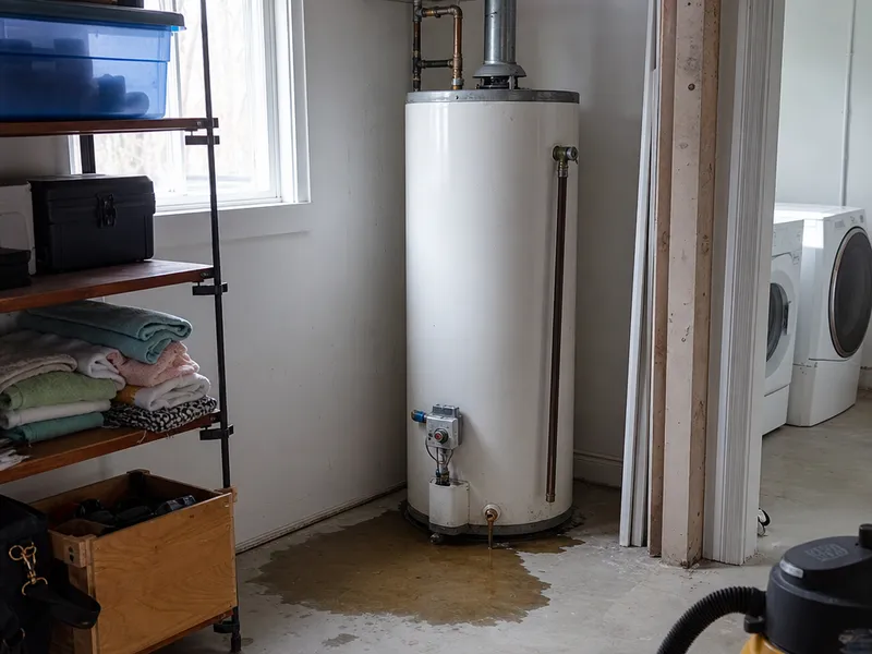 Water leaking from tank