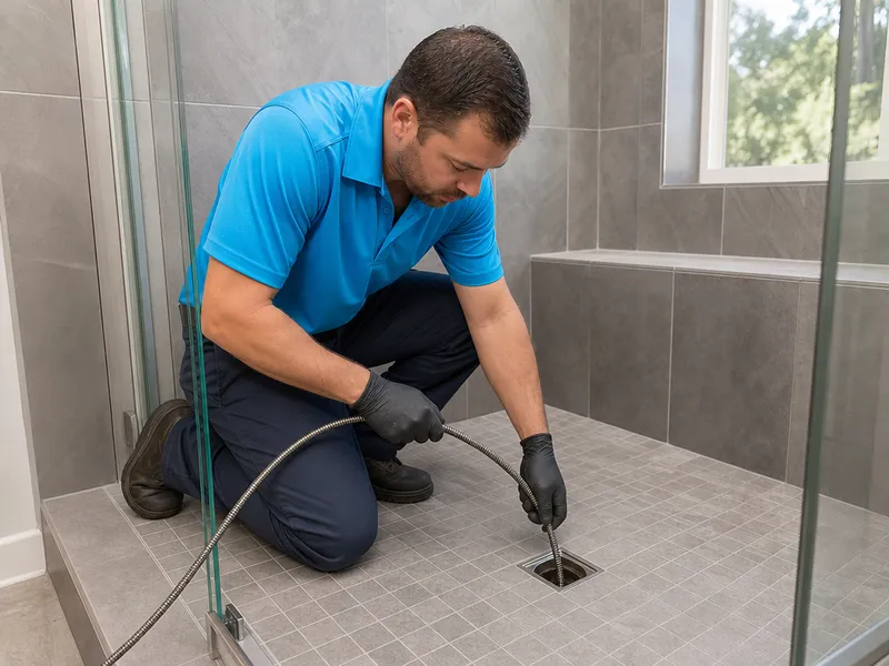 Shower drain cleaning