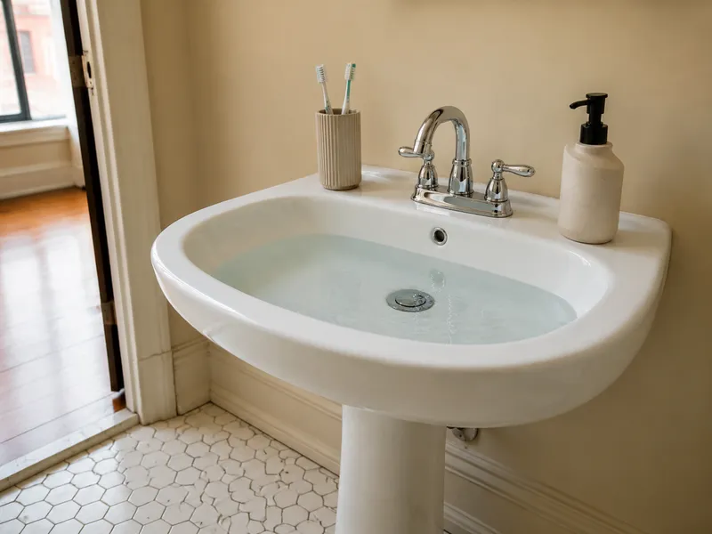 Clogged bathroom sink