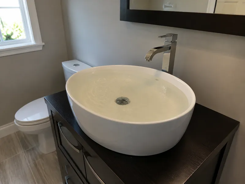Standing water in sink