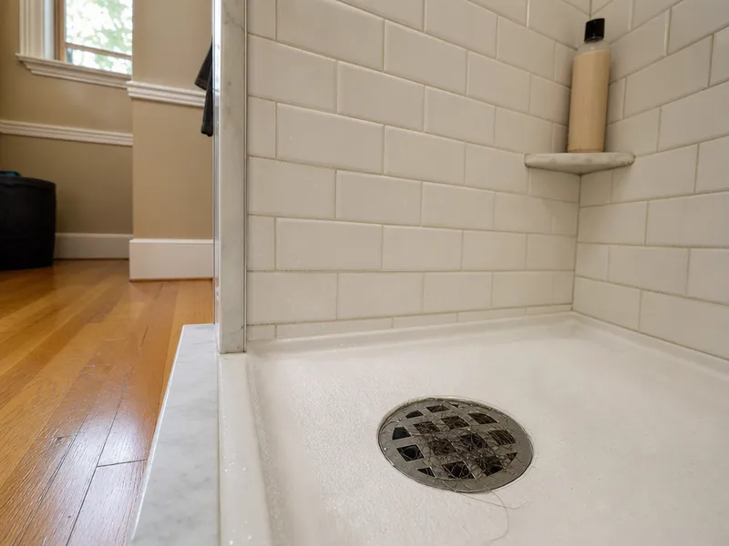 Shower drain, Brooklyn brownstone