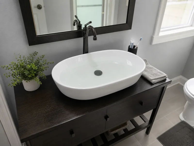 Bathroom sink, Staten Island home