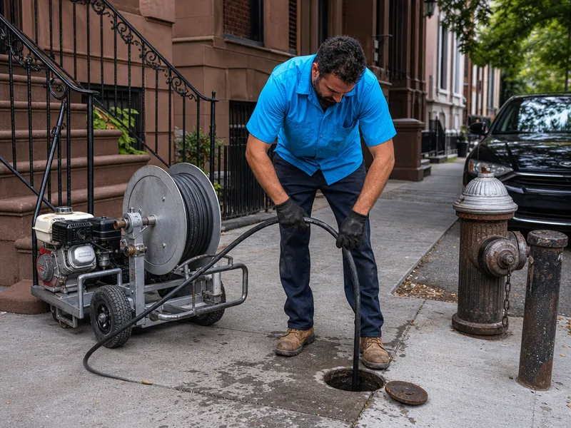 Laundry room drain, Queens condo