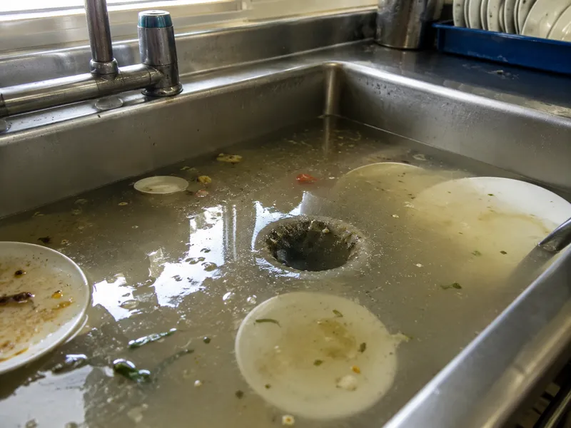 Clogged kitchen drain