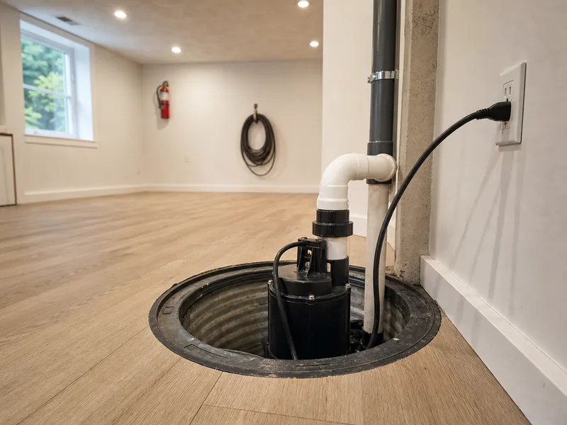 Basement sump pump — Queens