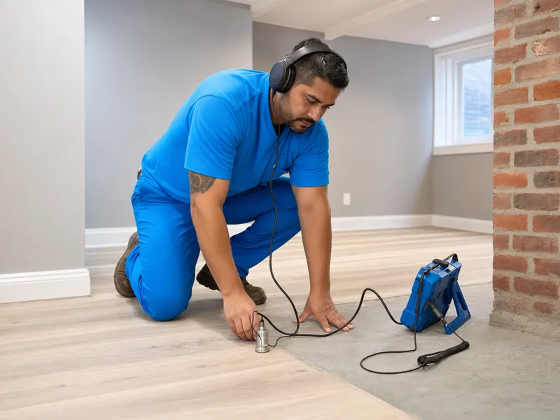 Slab leak detection