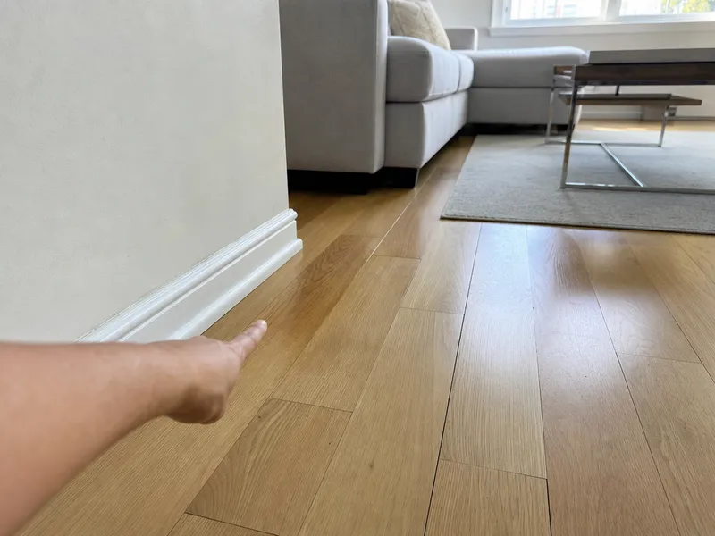 Warm spot on floor (slab leak)