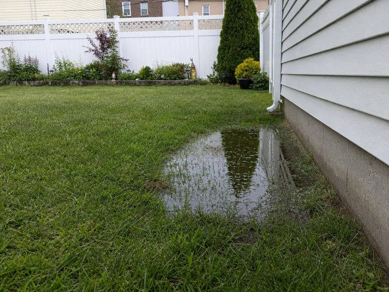 Water pooling in yard