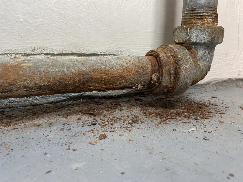 Corroded pipe