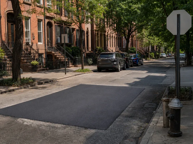 Water main break, Brooklyn street
