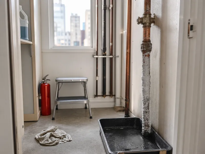Frozen pipe, Manhattan high-rise
