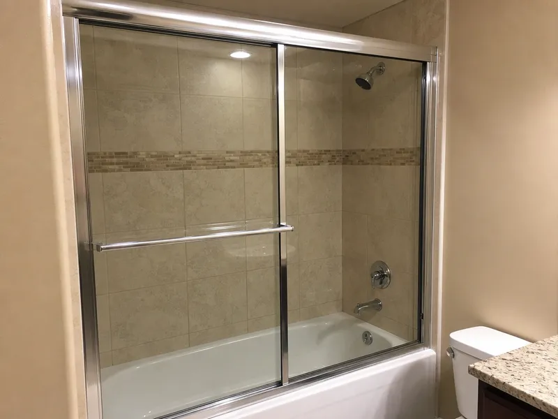 Framed glass shower door